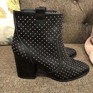 REBECCA MINKOFF 'Blake' Studded Block Heel Bootie